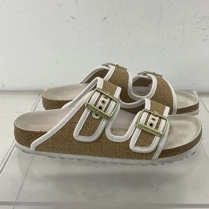 Women’s Birkenstock Arizona Natural Jute sandals slides 37 6-6.5